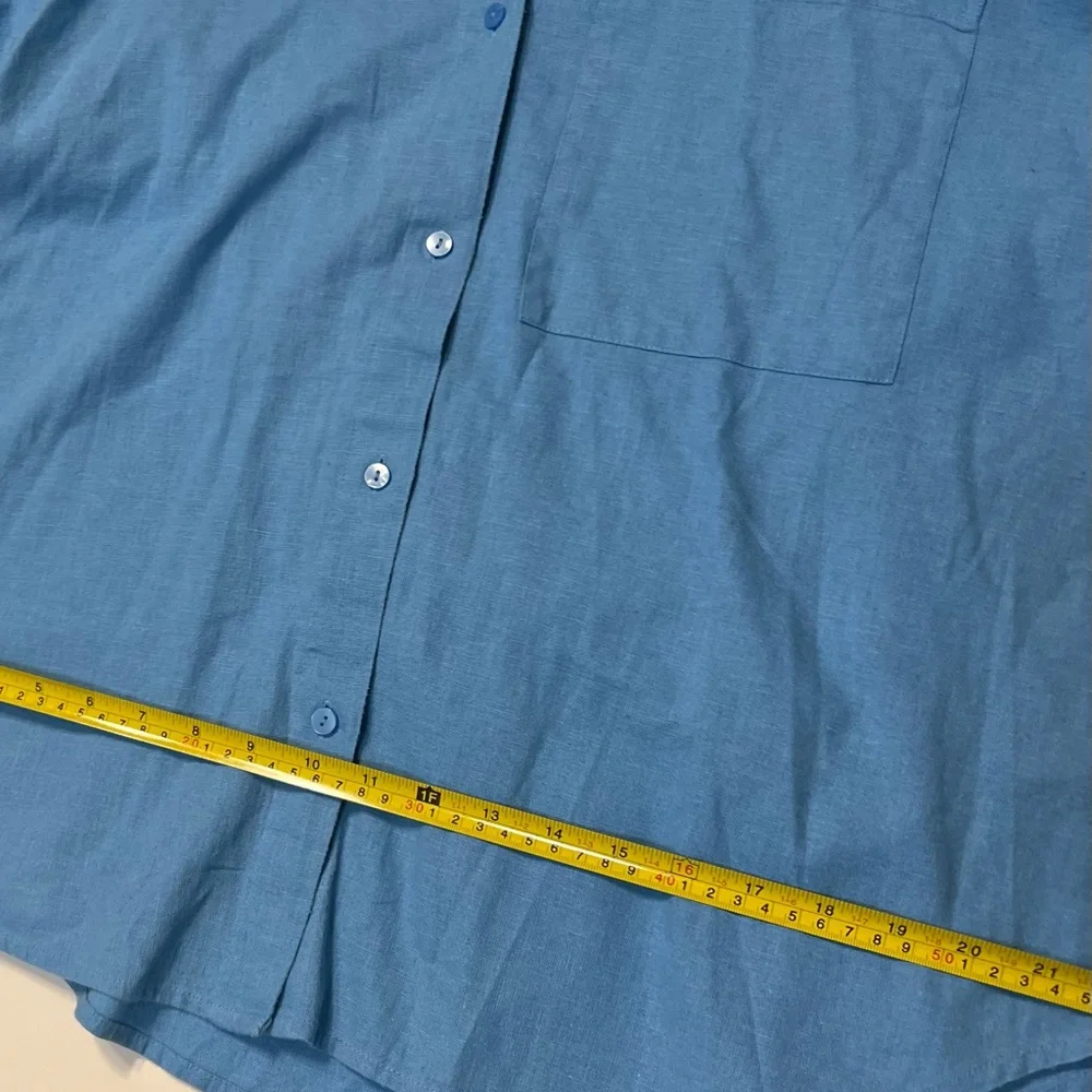 Abercrombie & Fitch Vibrant Blue Button-Down Shirt - Picture 8 of 10